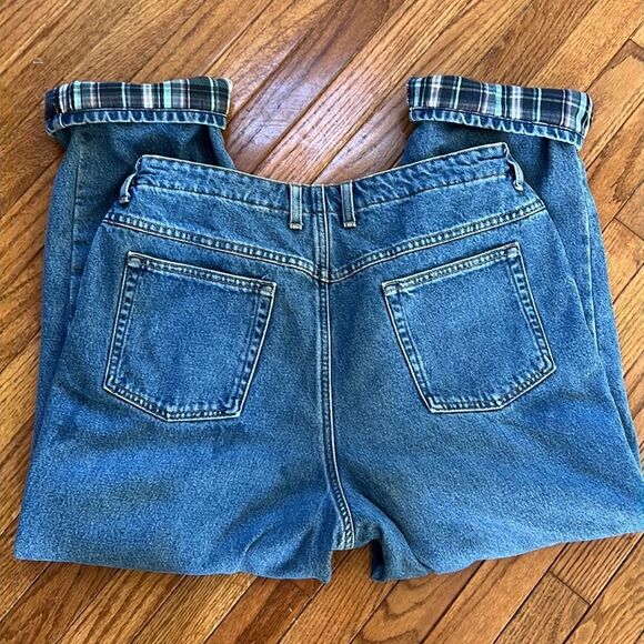 L.L. Bean women’s vintage flannel lined original fit relaxed 18 petite jeans - Picture 1 of 16